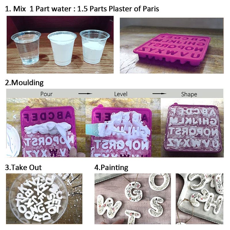 Falling in Art 5 LB Plaster of Paris Powder - Hand Mold Casting Kit Powder, Gypsum Cement, Pottery & Ceramic Plaster Powder for Crafts, Sculpture, Diorama and Home Decor - Image 3
